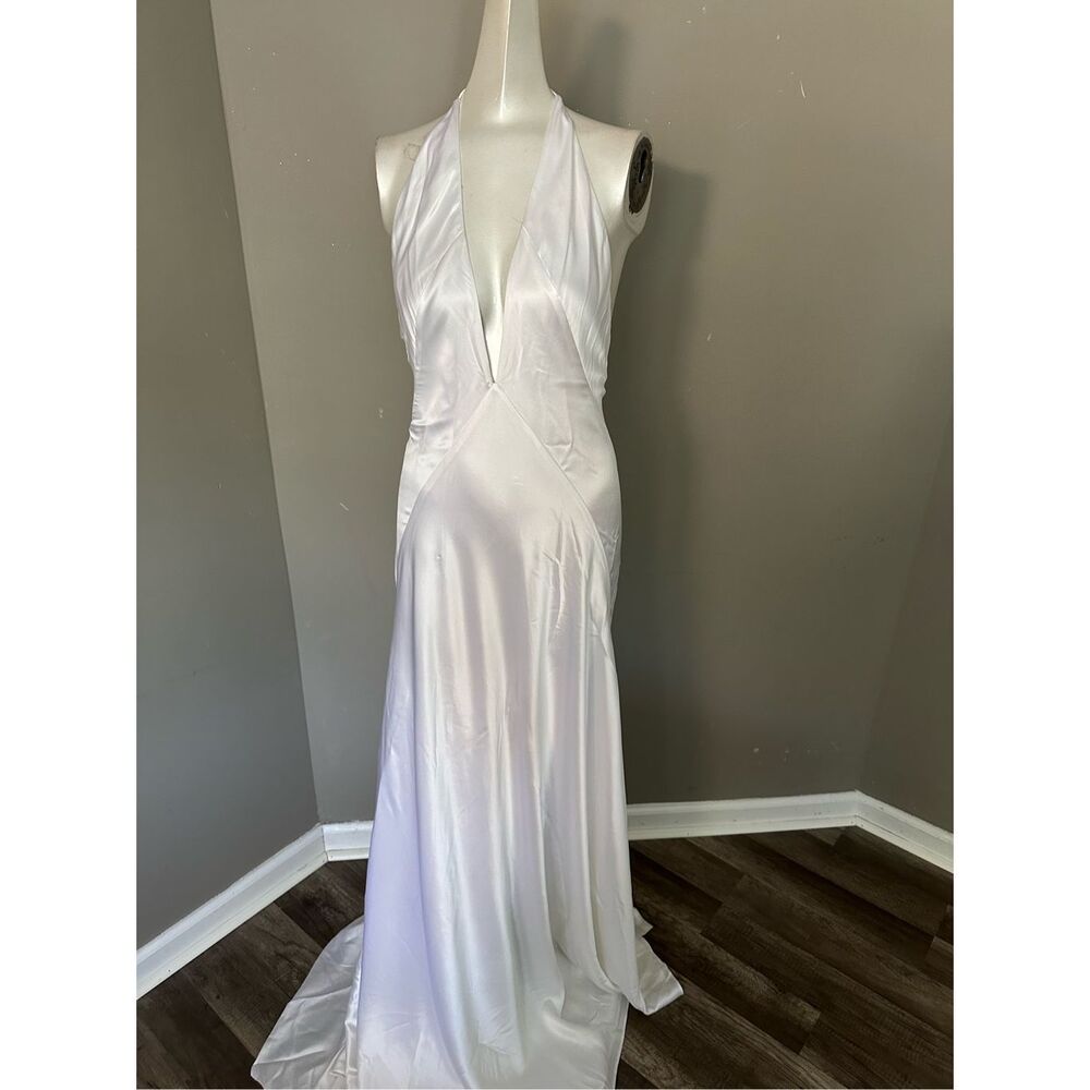MICHAEL LO SORDO Alexandra silk-satin gown Size US10 $1,190 - Picture 7 of 14
